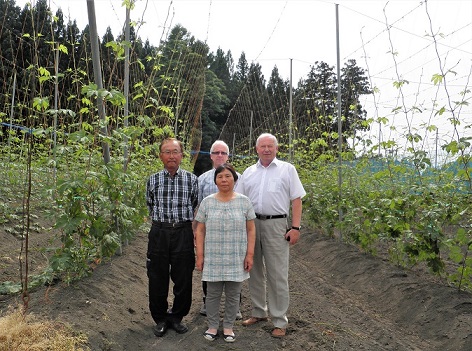 Our visit by a Japanese hop grower